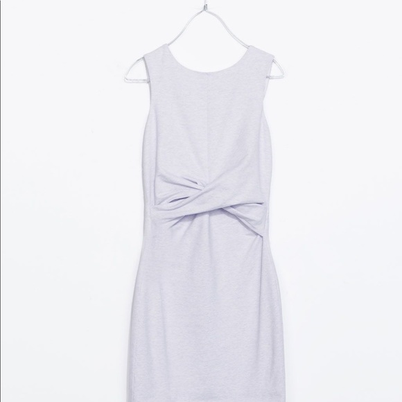 Zara Dresses & Skirts - Zara Lilac Heather Twist Front Mini Bodycon Dress Zara Dresses & Skirts - Zara Lilac Heather Twist Front Mini Bodycon Dress